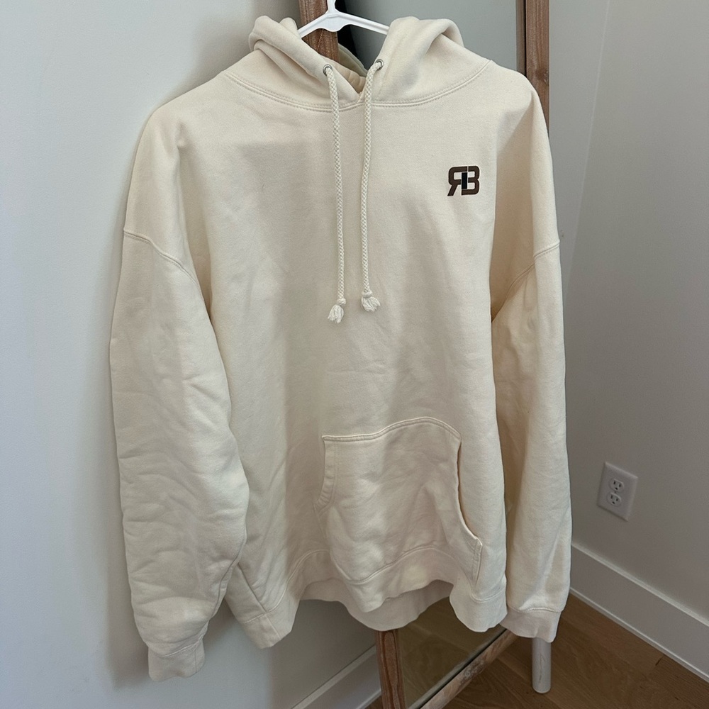 The Sky Busters Club Cream Pullover Hoodie with Logo - Men's Hoodie